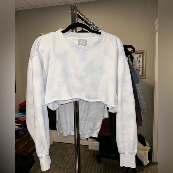 Aritzia TNA cozy fleece boyfriend sweatshirt size 2 plein air - Picture 4 of 4